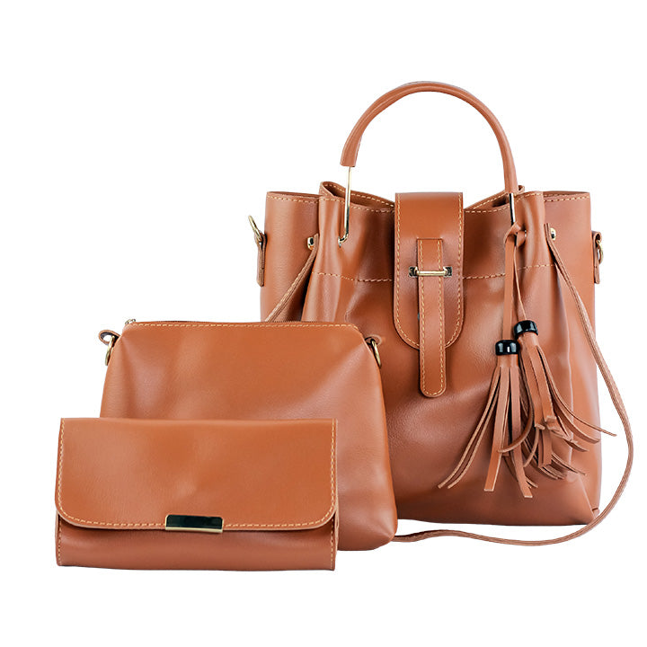 LuxeTote 3PC - Brown