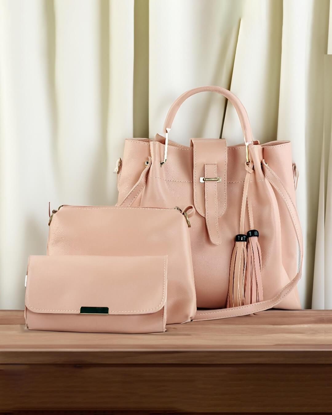 LuxeTote 3PC - Pink