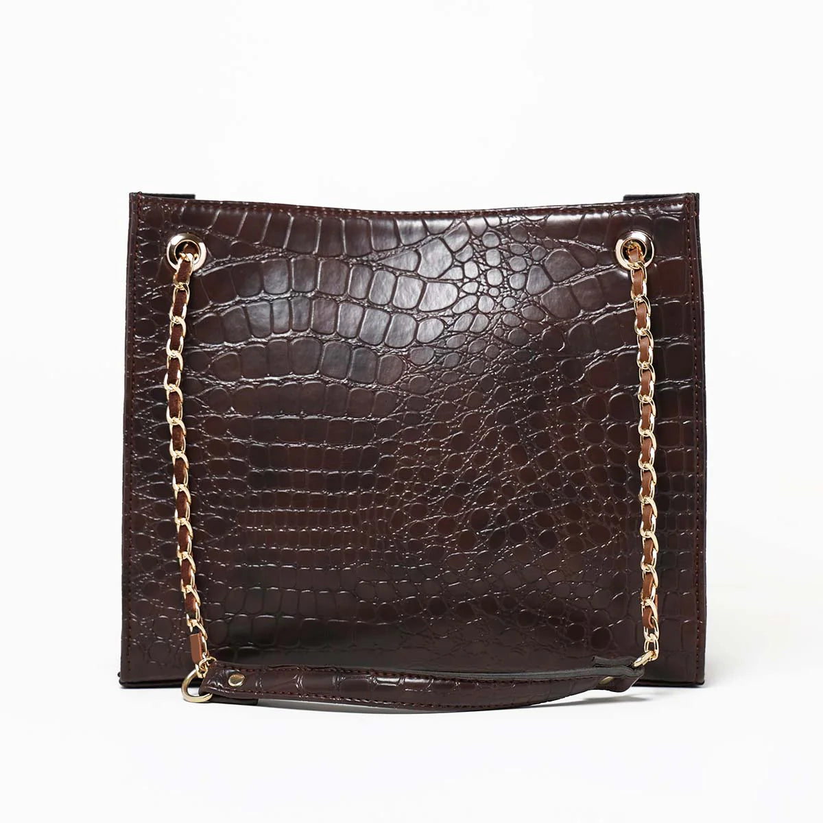 Croc Tote Bag Brown