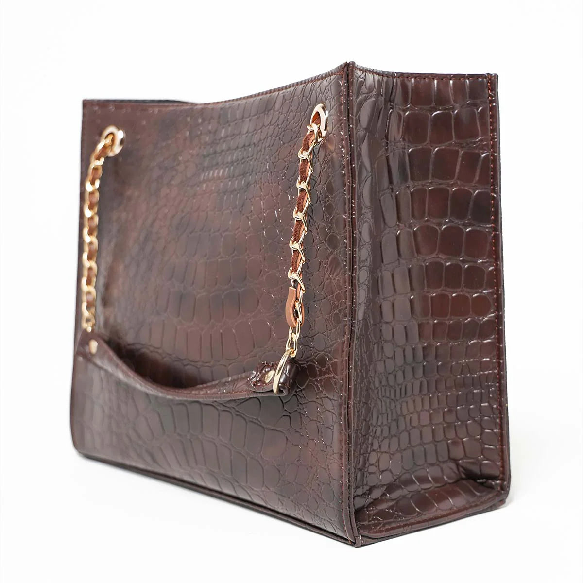 Croc Tote Bag Brown