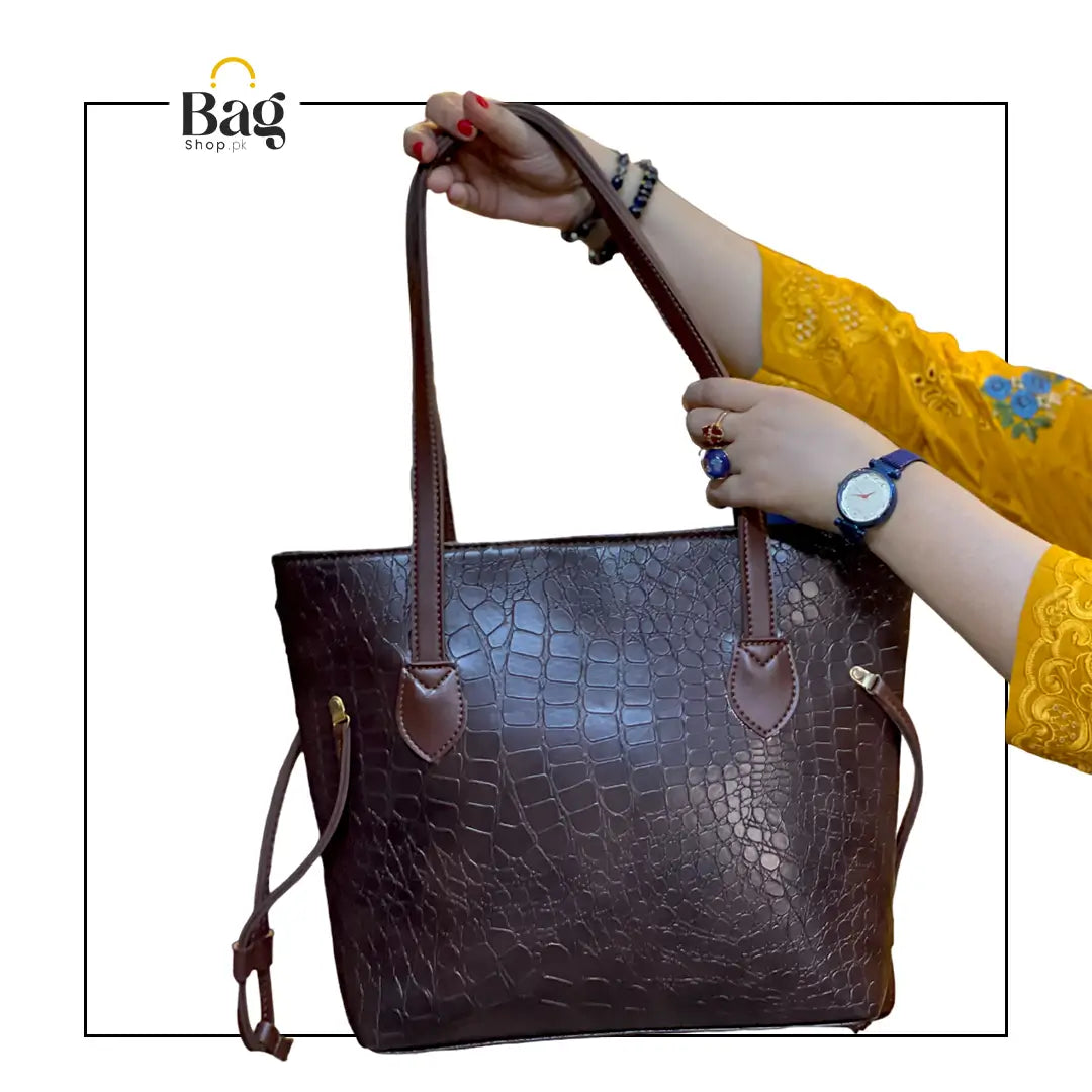 Croc Criss Tote Bag Maroon