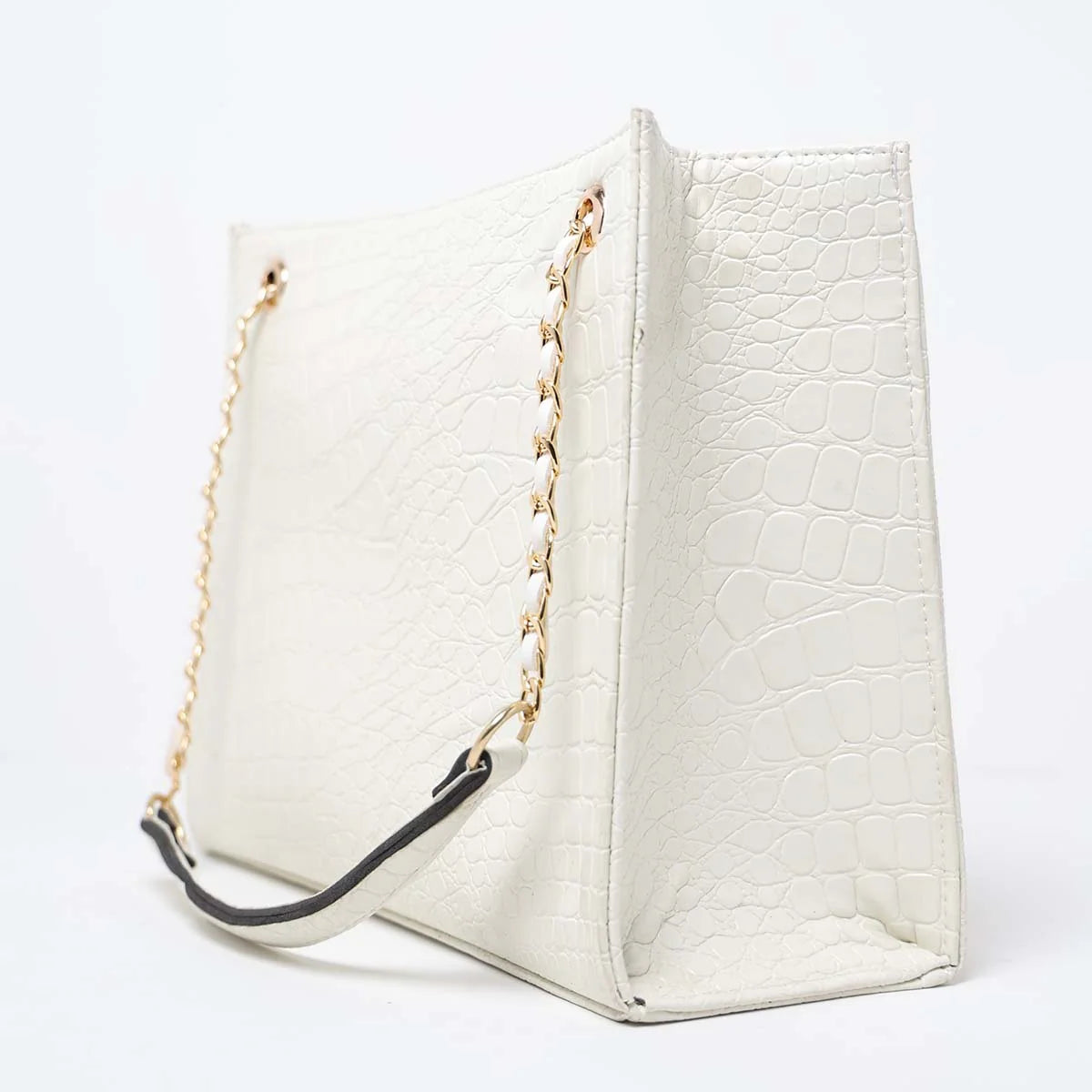 Croc Tote Bag White